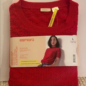 Esmara Women's Vibrant Red Crew Neck Sweater